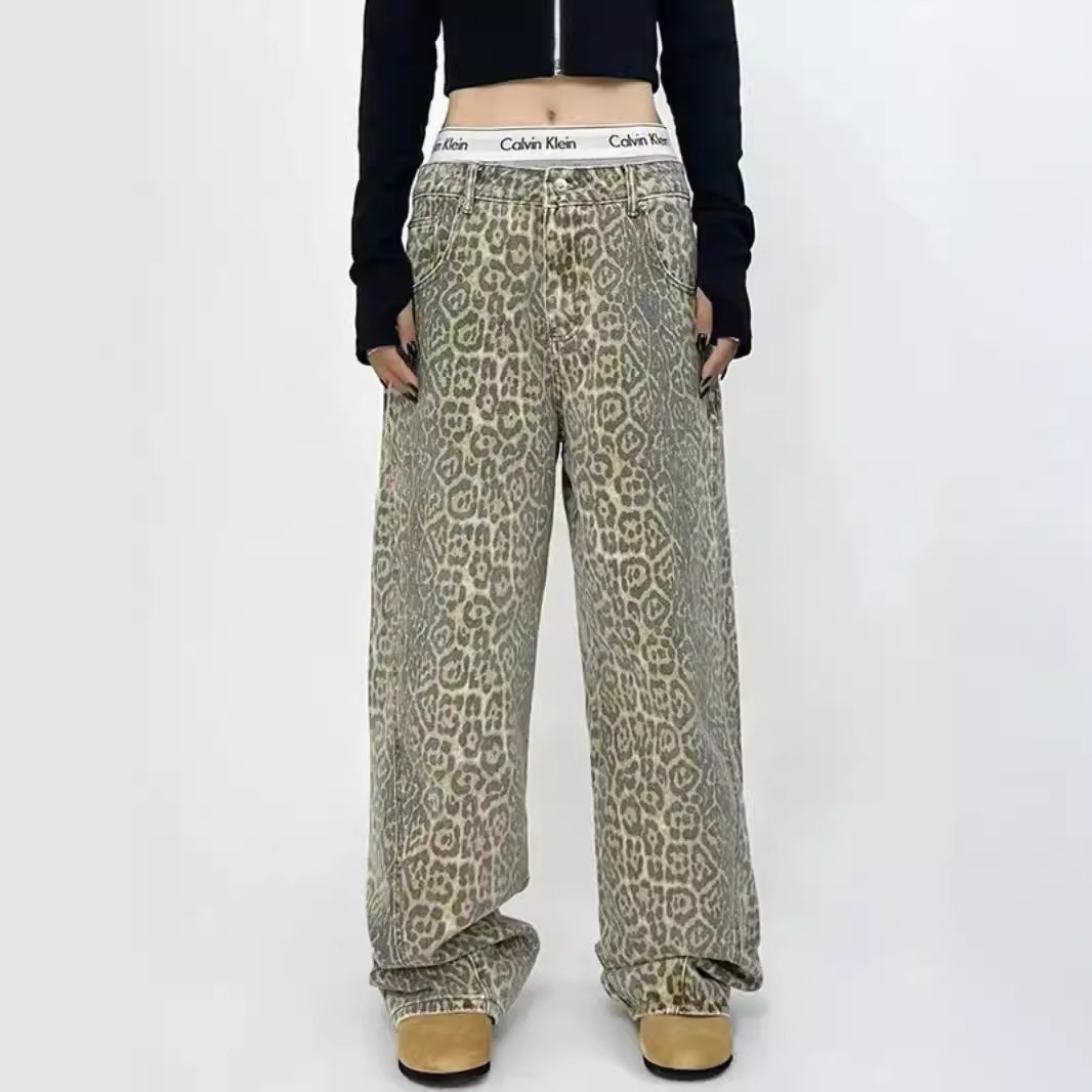Spring summer retro jeans for men and women