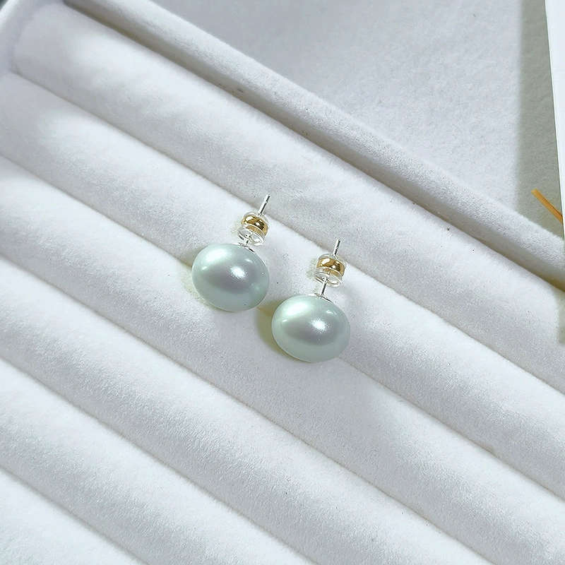 Earrings from pearl, small design ear clips