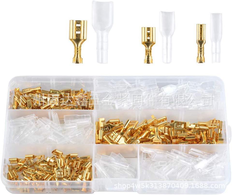 跨境专供 插簧接线端子 绝缘套 组合套件2.8/4.8/6.3mm 300PCS