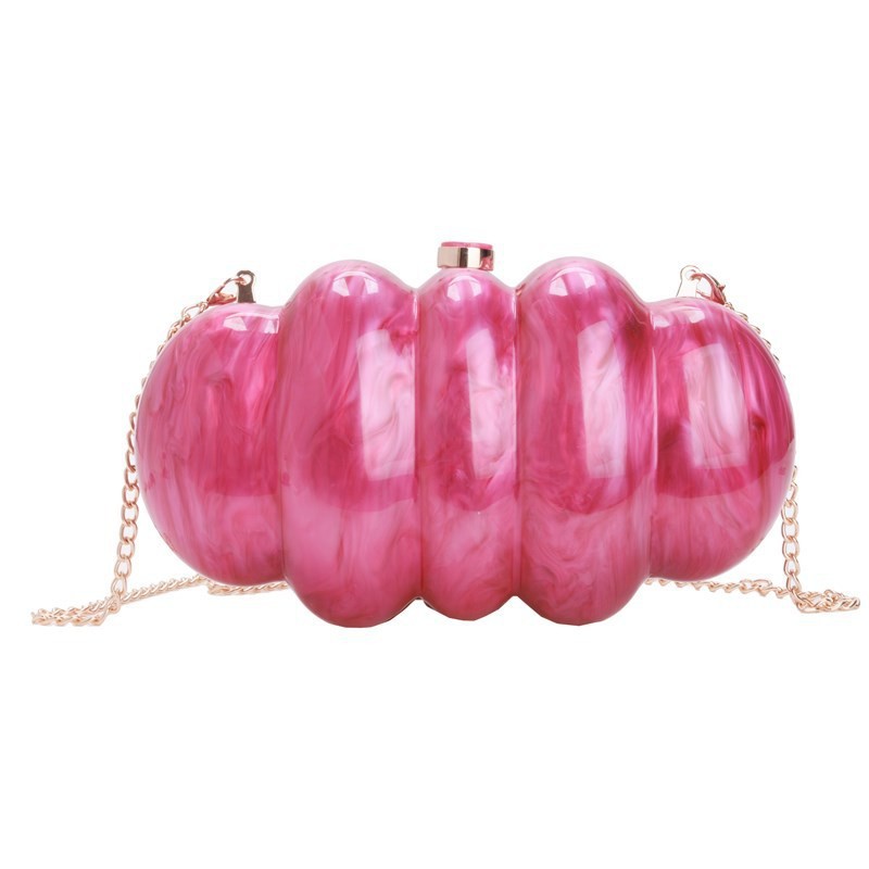 Comercio exterior transfronterizo damas nueva bolsa de cena nube acrílico bolsa de mano de boda ligera cadena de lujo oblicuo paquete de noche