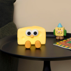 チーズ少年シリカゲル小夜灯充電寝室ベッド睡眠雰囲気灯をたたいて一緒に寝る子供の誕生日プレゼント