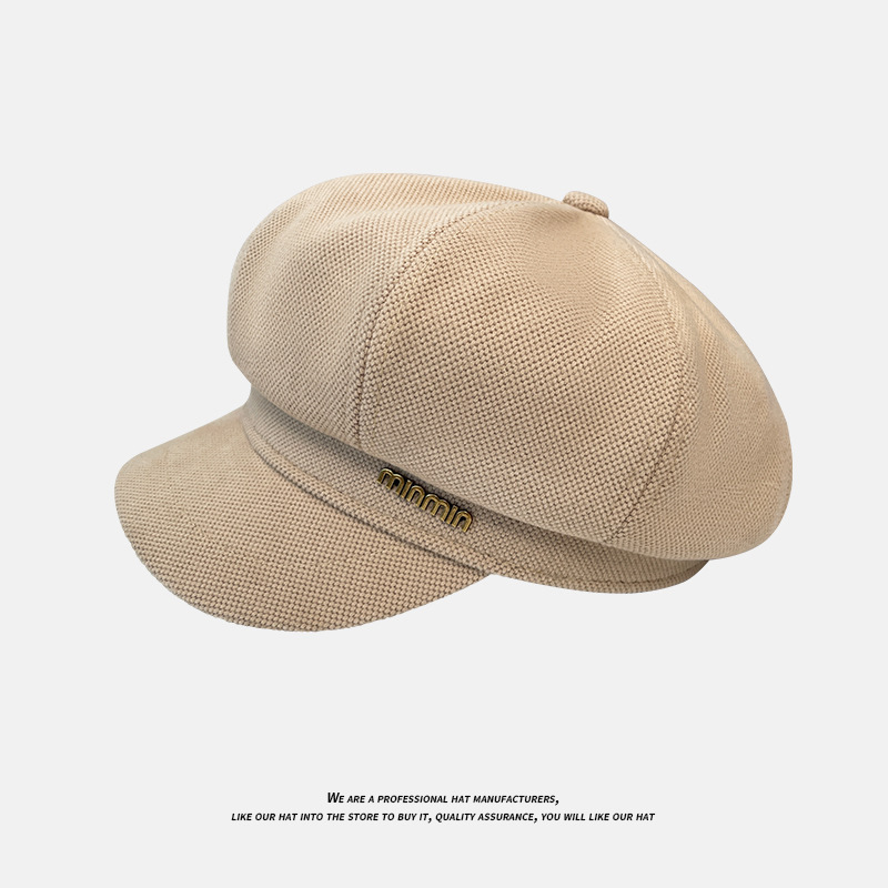 El otoño y el Invierno nueva carta octogonal sombrero de estilo Japonés artístico retro versátil pintor boina grande circunferencia la cabeza tapa enarbolada