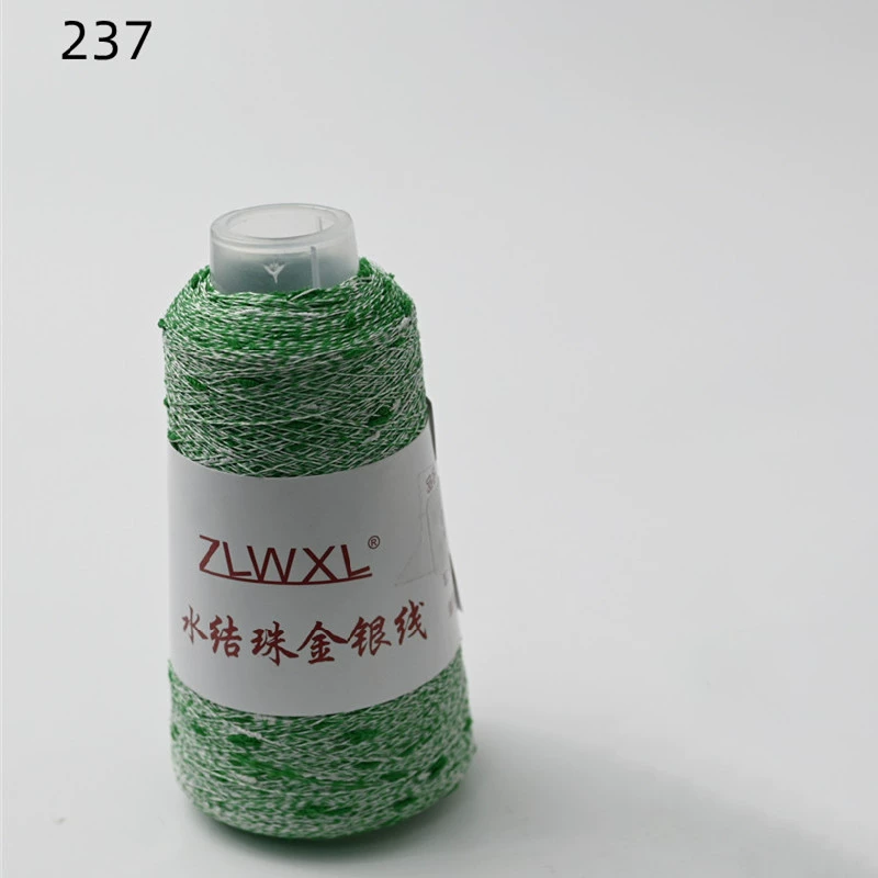 Woven silk threads handmade, 50 gram, gold and silver