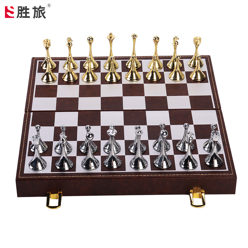 Magnetic Chess High-End Chess Metal Set Foldableing Chessboard Kidsren's Educational Magnetic Chess