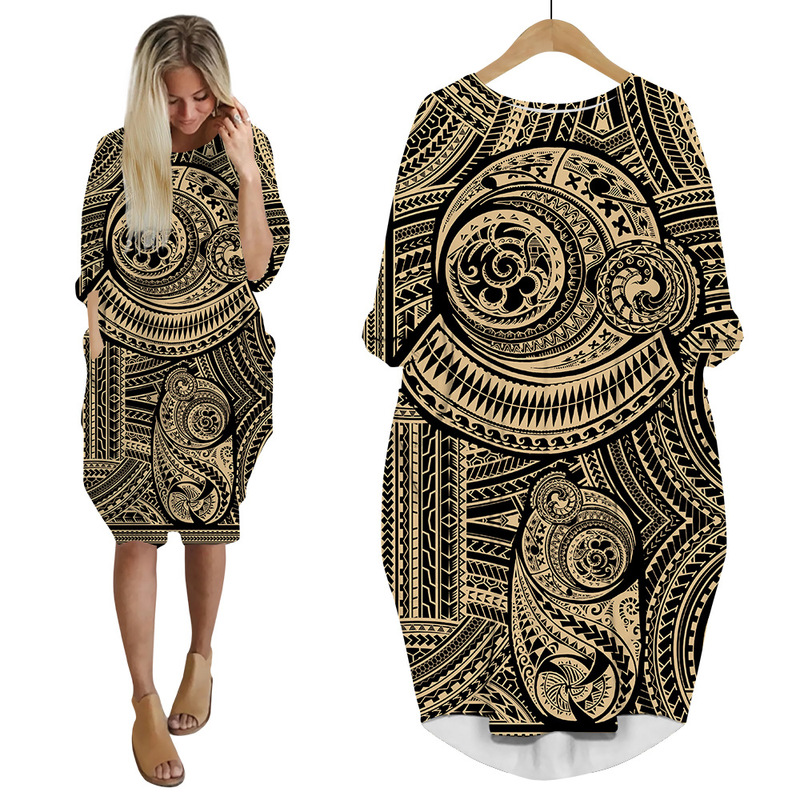 3D Digital Printed Long Sleeve Dress Ponysilla Style Pocket Princess Dress Women's Wholesale Trendy Print