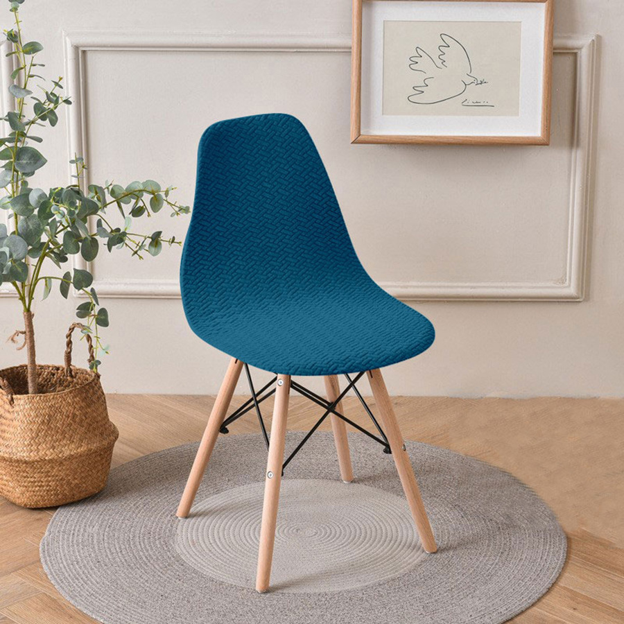 Oficina simple hogar vello de maíz twill resistente a la suciedad polvo cubierta de silla cubierta de silla de concha casera cubierta de silla de hotel