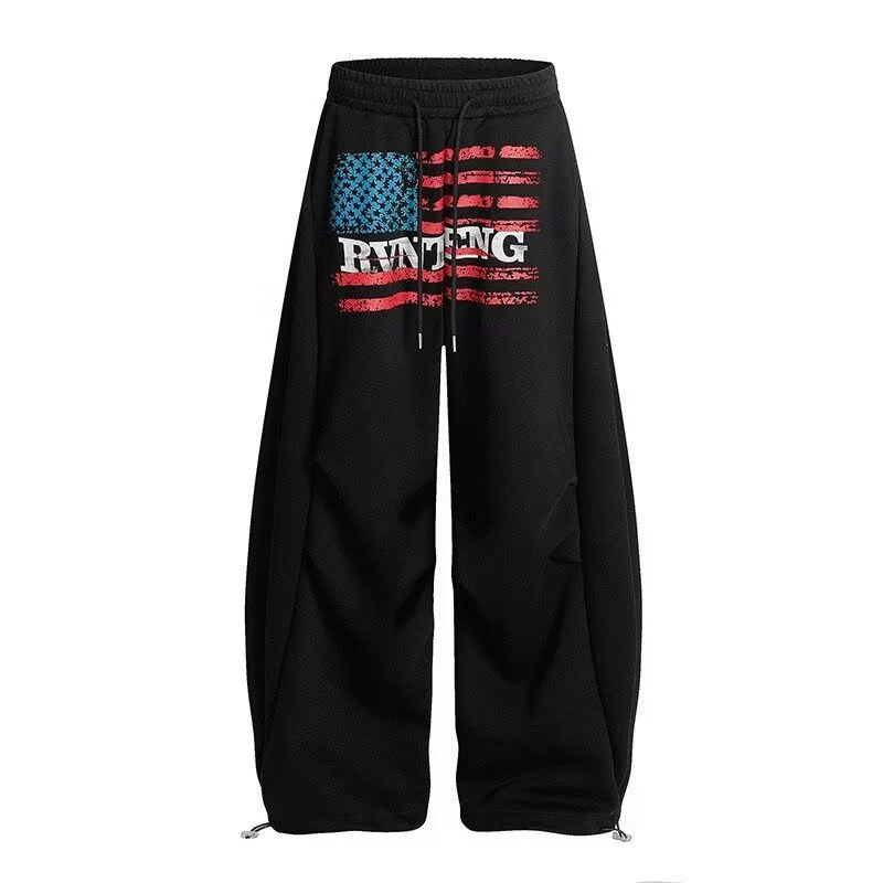 Свободные осенние брюки oversize, корейский стиль, свободный крой — размеры S–3XL, чёрный и серый