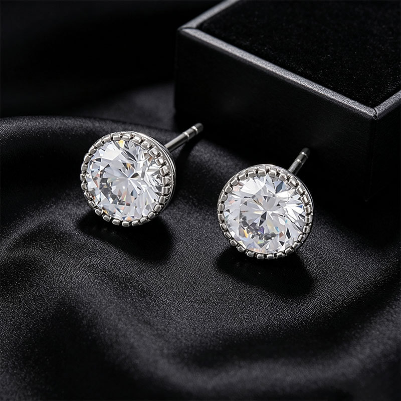 Aretes de Botón Geométricos de Aleación de Cobre, Galvanizado, para Mujer image 7