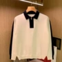 翻领套头撞色新款上衣