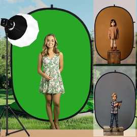 18色纯色双面抠像背景板折叠摄影绿幕抠图布蓝绿屏绿视频主播拍摄