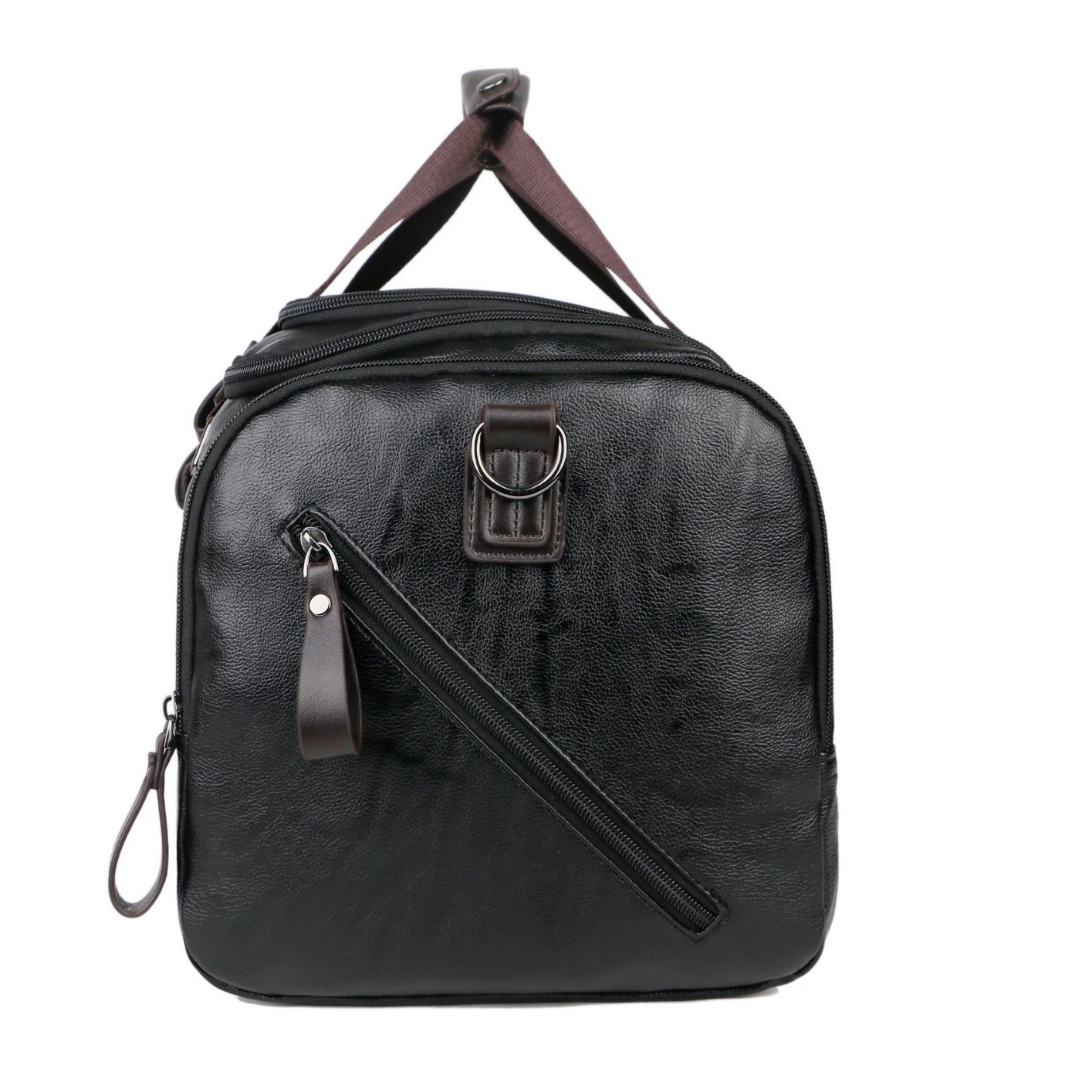 Men's polyurethane capacious travel bag, backpack, luggage one-shoulder bag, genuine leather, Korean style 4