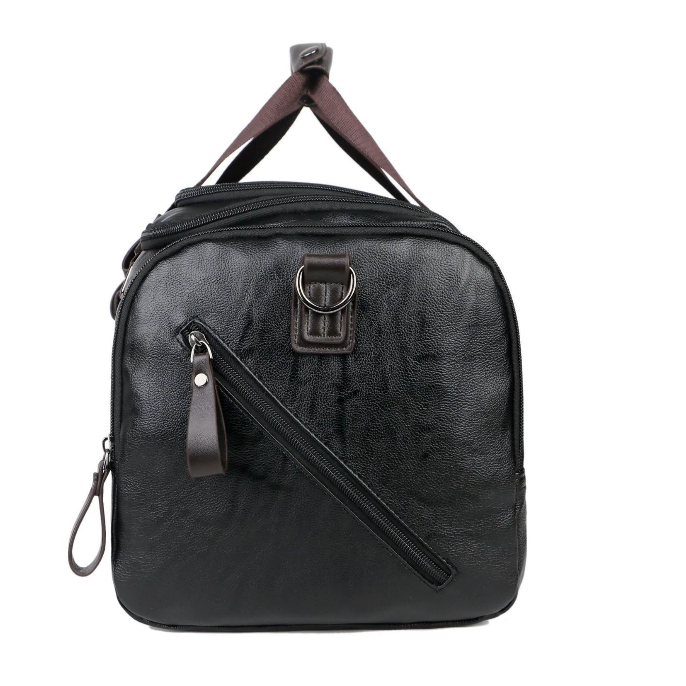 Men's polyurethane capacious travel bag, backpack, luggage one-shoulder bag, genuine leather, Korean style