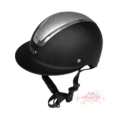 Helmet Equestrian Supplies Riding Hat, Motorcycle Safety Supplies - lacquered-black-and-silver-glitter-childrens-riding-helmet-ages-3-9-average-code-size-adjustable