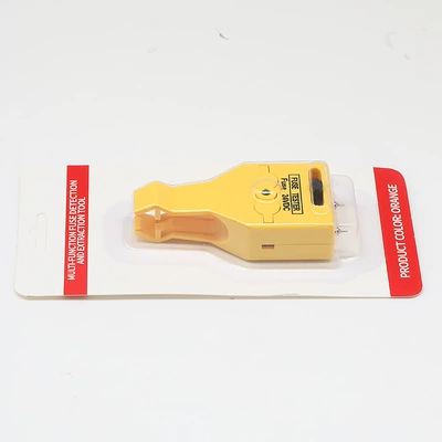 Car Fuse Puller Tool with Test Function 12/24V Automotive Electrical Diagnosis and Fuse Replacement (Repair kit) - yellow-361