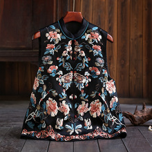 25年新款春季新中式盘扣上衣圆领重工刺绣民族风绣花百搭女式马夹