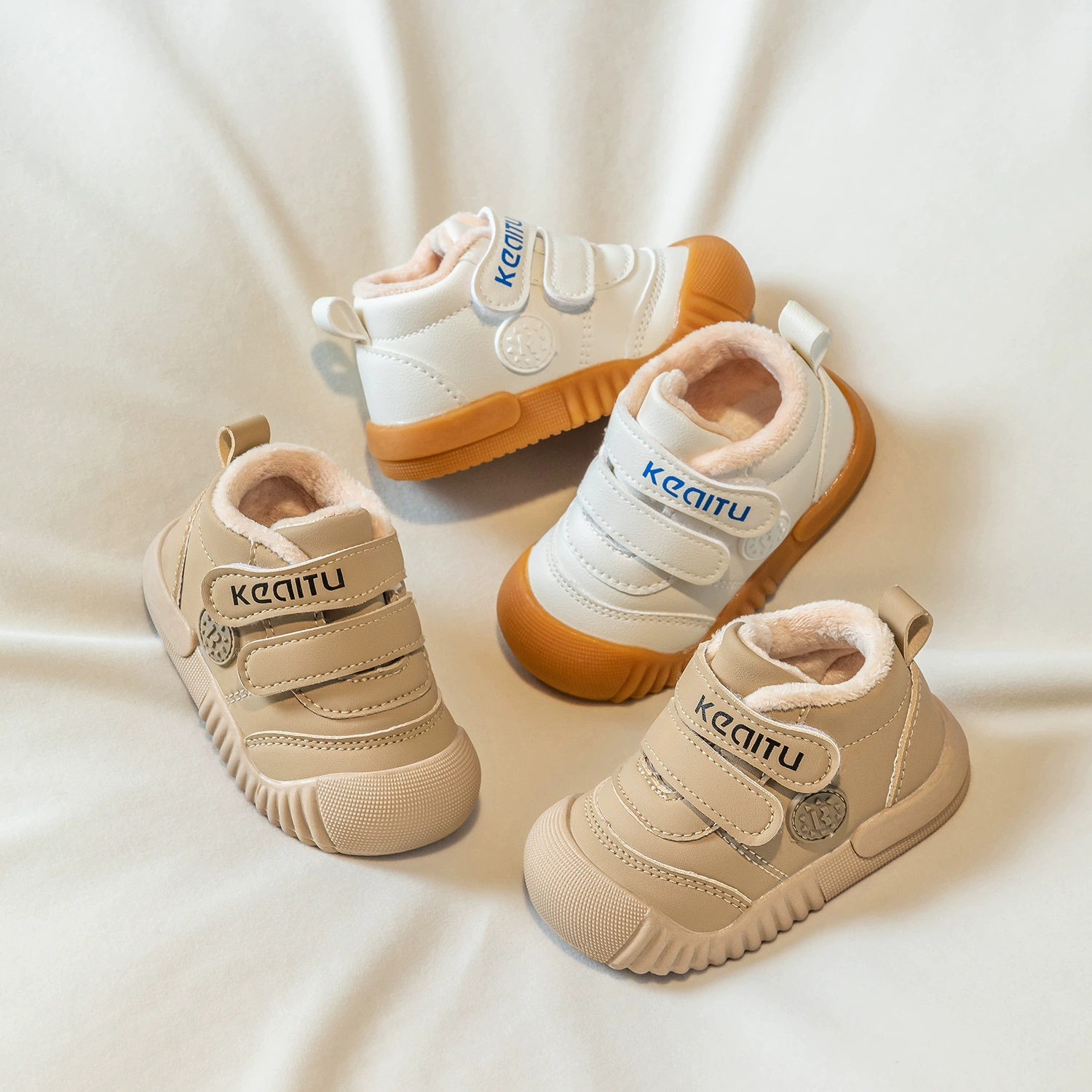 2024 зимняя новая женская обувь для малышей, теплая детская обувь хлопчатобумажная обувь, хлопчатобумажная мужская мягкая подошва нескользящая детская обувь