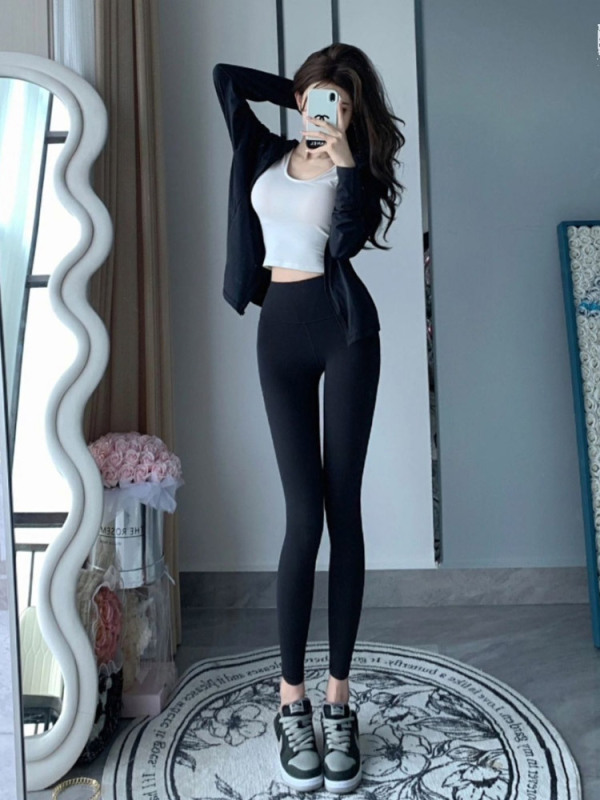 健身服女套装高颜值户外运动速干立领长袖外套大码高弹紧身瑜伽裤|undefined