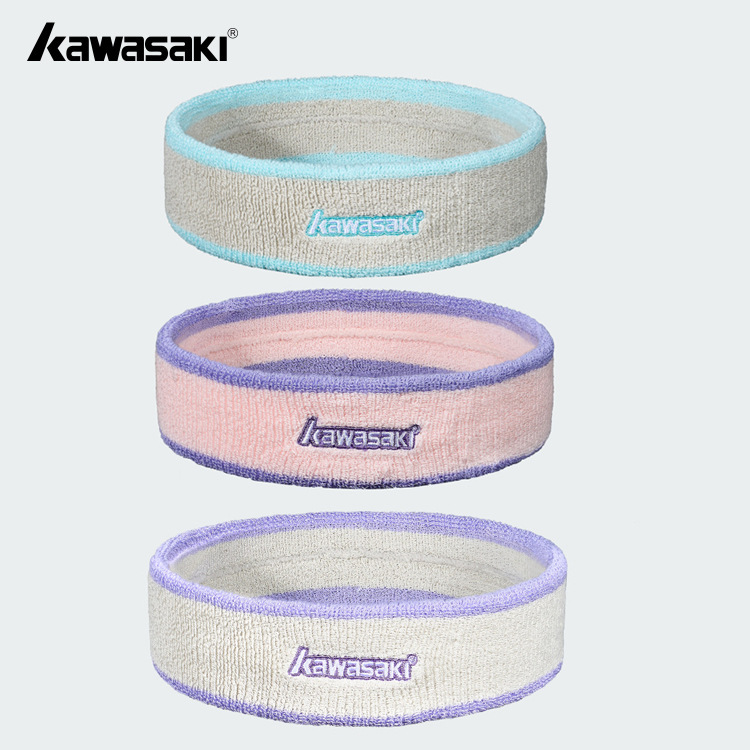 Kawasaki sports headband for women running, anti-sweat and sweat-absorbing band for men, fitness anti-sweat yoga headband, basketball headband