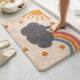 Cartoon plush bathroom absorbent floor mat thickened cashmere anti-slip quick-drying bathroom toilet door mat cross-border