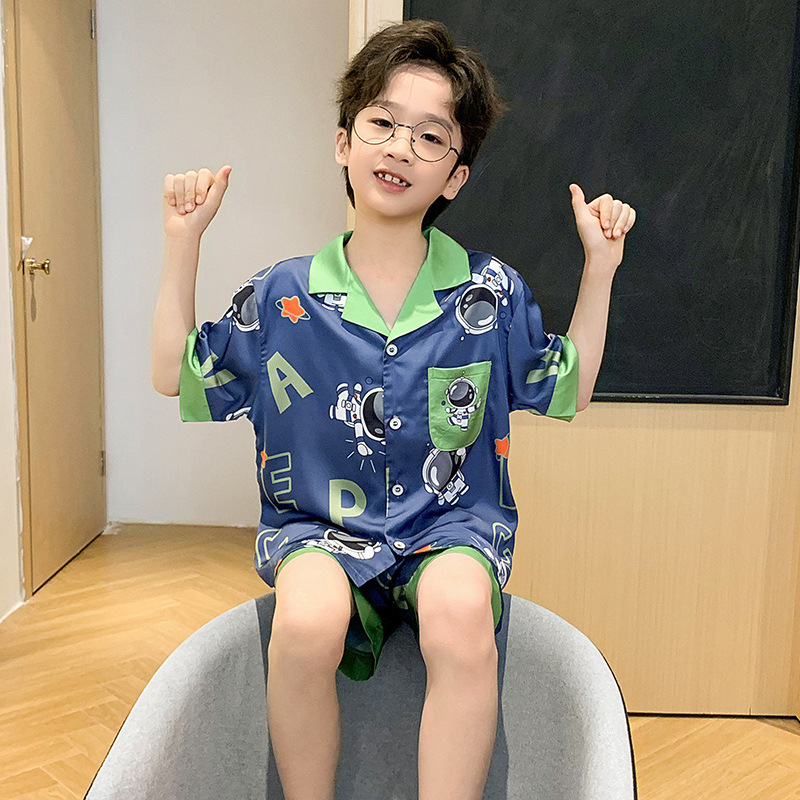 Children's silk thin pijama for boys