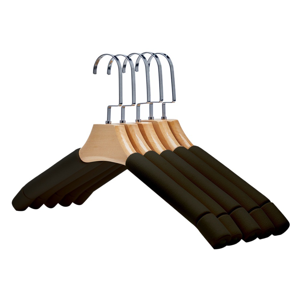 Esponja percha sin costuras esquina anti-hombro colgante de madera suéter abrigo no abultado ropa de armario soporte ropa de hogar percha ropa de apoyo