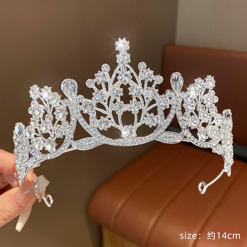Tombro de corona para niños pequeña princesa corona diadema de cumpleaños accesorios para el cabello de cristal para niñas regalo de cumpleaños