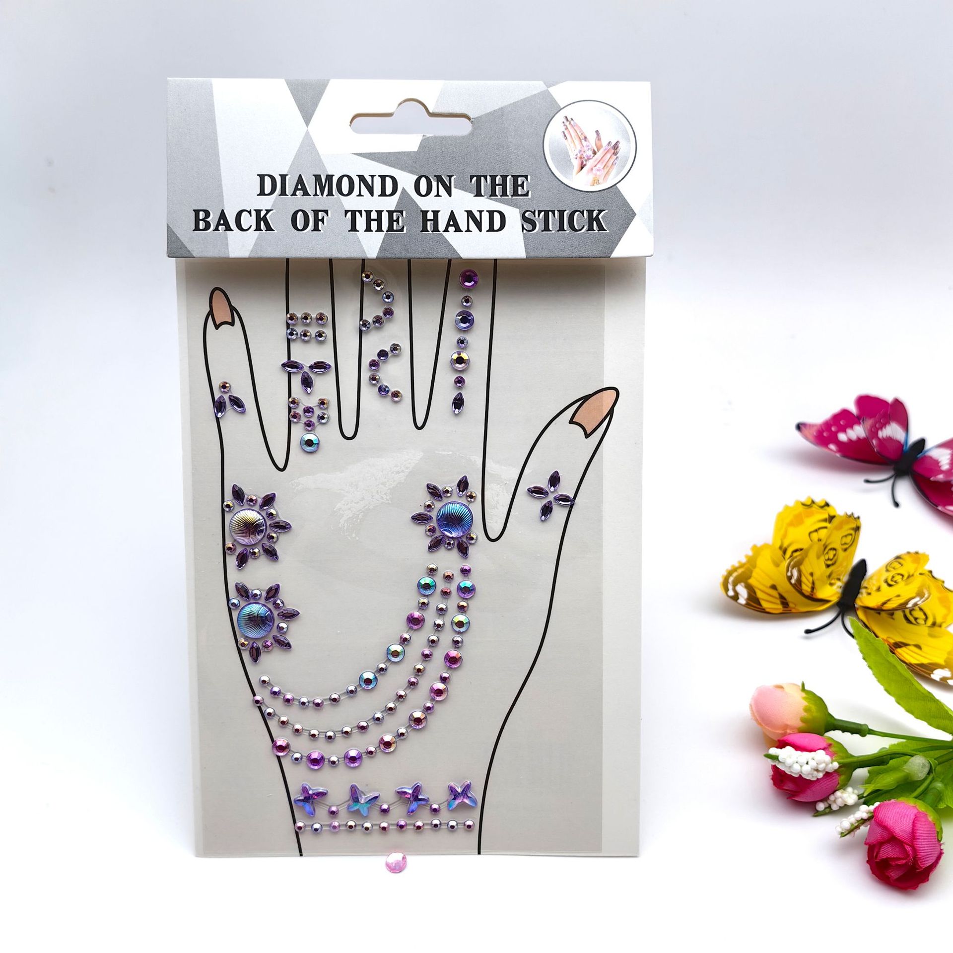 Nueva mano transfronteriza pegatinas decorativas acrílico música Festival Navidad joyería rhinestone manicura uñas pegatinas princesa