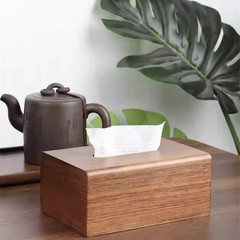 Black Walnut Wood Living Room Creative High-End Minimalist Tissue Box Napkin Paper Holder Elegant Tissue Storage Box Retro
