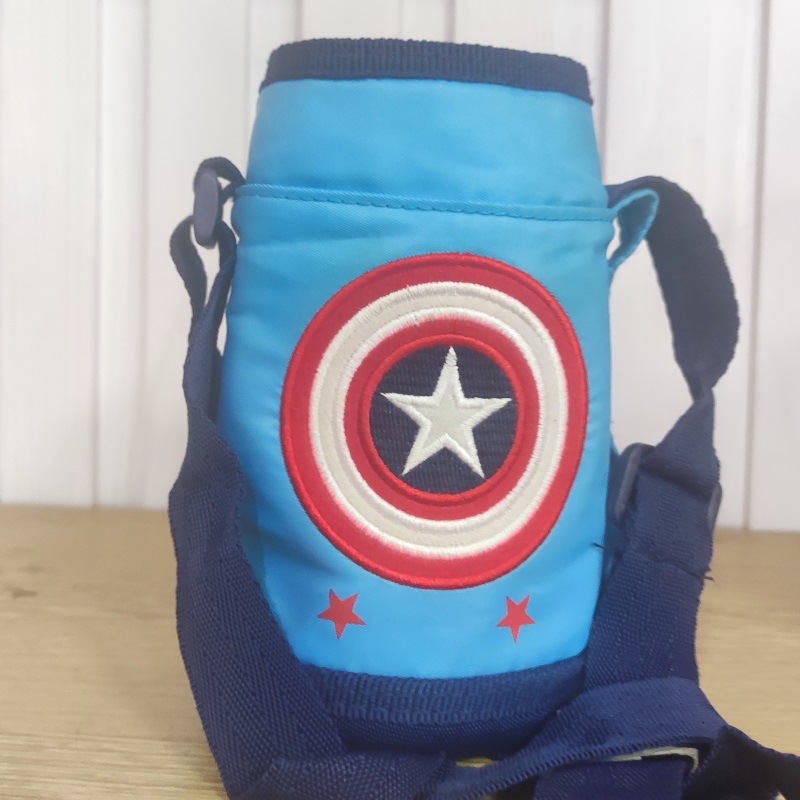 Cartoon genuine glass, children's bag strap, protective case, with embroidery