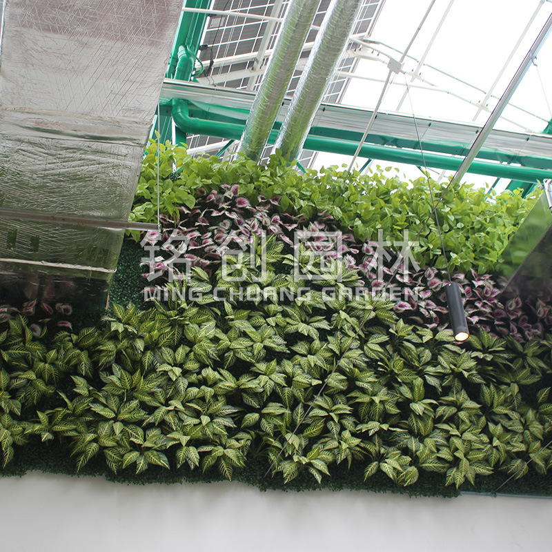 Mingchuang Planta artificial múltiple musgo artificial pared de fondo ignífugo planta de la pared material de la pared de la planta verde ignífugo