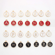 熙鹏饰品diy字母简约手链发绳合金配件k金色26个字母钥匙扣小挂件