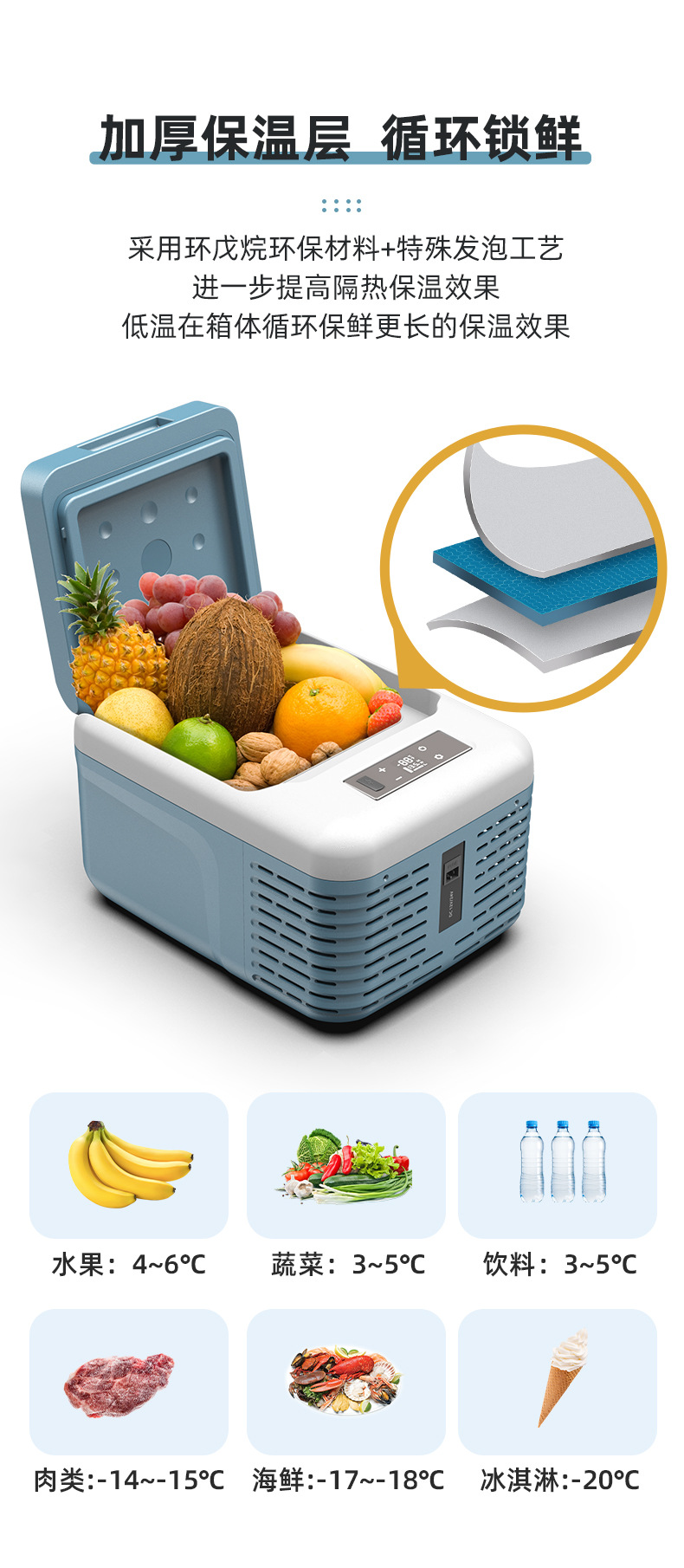 Ice Tiger Compressor Car Refrigerator Car Home Dual-use Refrigeration 12v24v Portable V9 Dormitory Mini Refrigerator