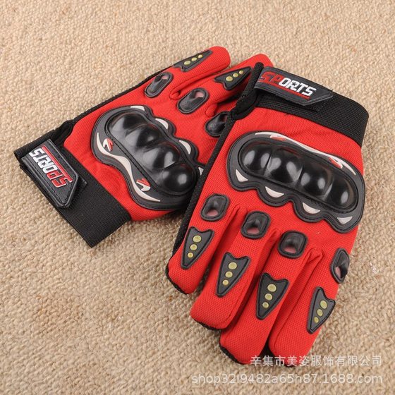 Motorcycle Motorcycle Protective Full-finger Gloves Men's Protective Knight Long-finger Outdoor Sports Breathable Half-finger Men's All Year Round