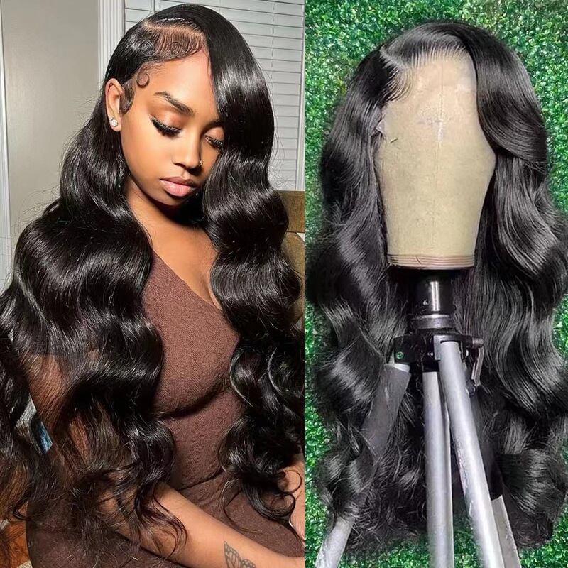 Front Lace Wig 13*4 Body Wave Wigs Human Hair Front Lace Headgear Factory Ready Stock