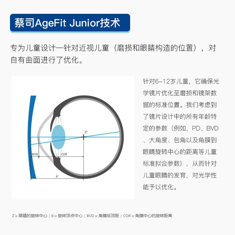 德国zeiss/蔡司 成长乐  学生儿童近视延缓近视增长 1片供应