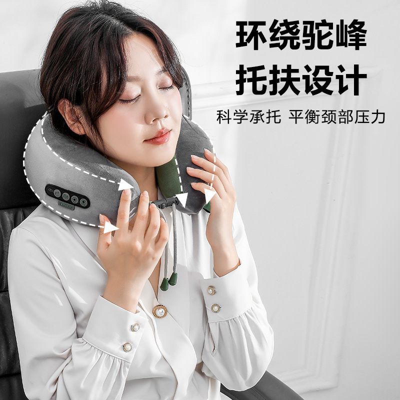 マッサージ枕ポータブル家庭用電気肩と首のマッサージ器具車のマッサージ器具クロスボーダー頚椎マッサージャーバッチ|undefined