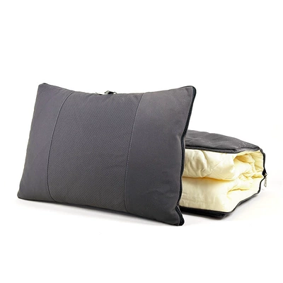 Air-Conditioning Quilt, down Quilt Pillow, Waist support - suede-leather-style-dark-gray-1-piece