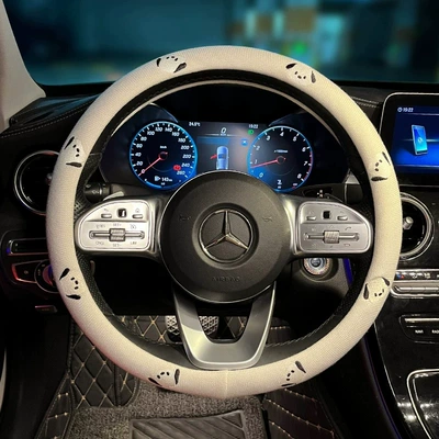 All Seasons, Women's 2025 New Model, Seat cushion, seat cover - embroidered-milk-dog-cotton-and-linen-steering-wheel-cover-38-yuan-no-specifications