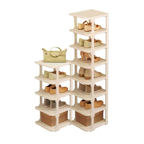 Creative foldable minimalist shoe rack multi-layered household practical storage display rack no assembly required