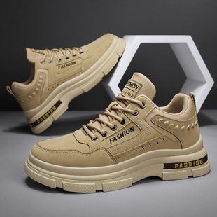 Autumn New Martin boots men's low-top retro workwear motorcycle boots outdoor thick-soled trendy sports Board Shoes
