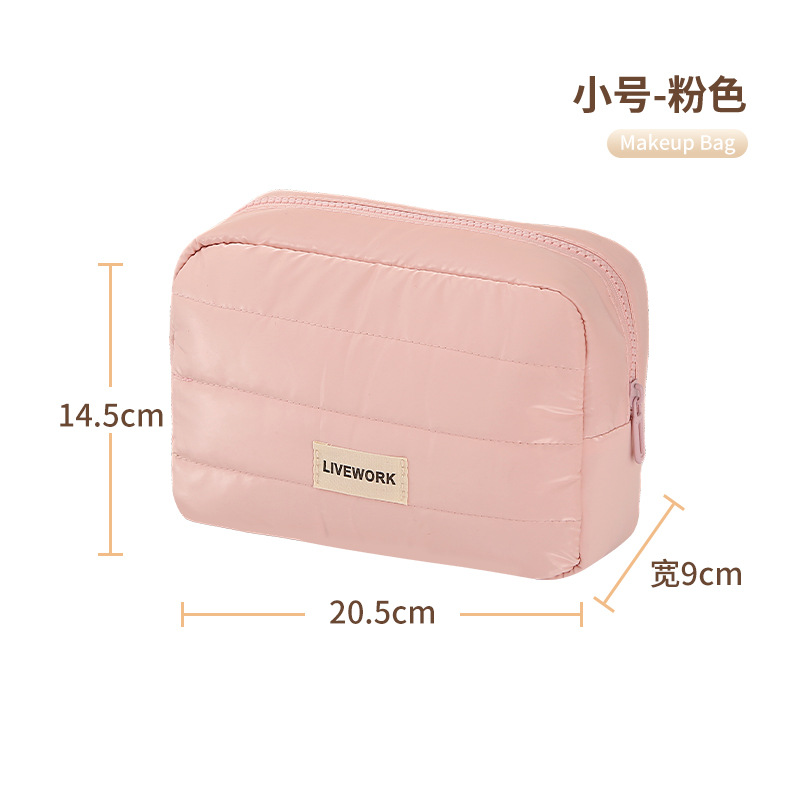 Nueva bolsa de almacenamiento portátil impermeable bolsa de maquillaje de mano bolsa de viaje bolsa de plumaje bolsa de maquillaje de alta capacidad