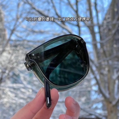 Folding sunglasses for men, anti-UV, ultra-light, female internet celebrity, same air cushion polarized sunglasses wholesale