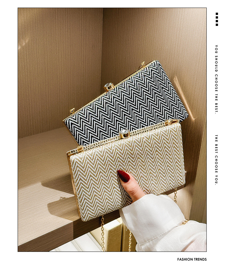 232g Weight Arylic Waves Solid Color Square Evening Bags