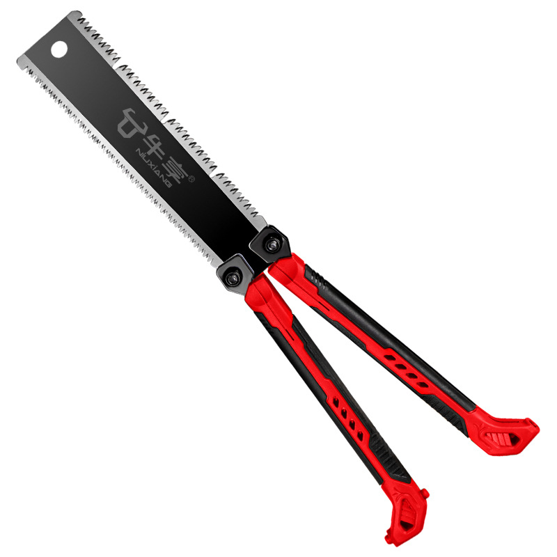 Sierra artesanal de poda de árboles frutales de jardín súper afilada Mini portátil para carpintería Sierra artesanal de doble cara de acero sk5 de una mano