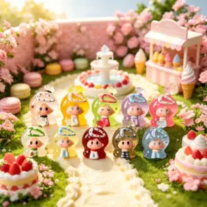 โมเดลจิ๋วเรซิ่นพายเรืองแสง DIY ตกแต่ง