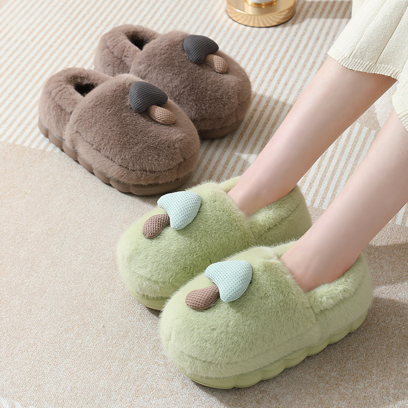 Pantuflas Peludas con Suela Gruesa de Felpa y EVA Térmico para Interior y Exterior image 5