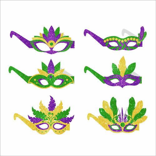 Copyright Brazilian Carnival Carnival Masquerade Photo Props Paper Glasses Eye Masks Wholesale Customization