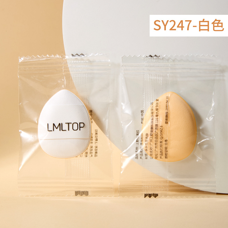 Mini bocanada de dedo Mini gota de agua Dedos de maquillaje Cojín de aire Puff de maquillaje fijo Corrector de maquillaje Pequeño bocanada de dedo