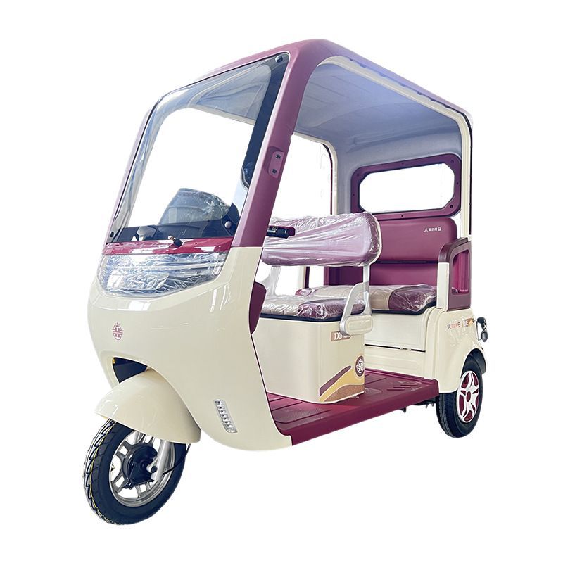 Nuevo triciclo eléctrico con cobertizo para recoger y dejar a los niños de doble fila para pasajeros y carga, triciclo eléctrico de ocio de doble uso para ancianos