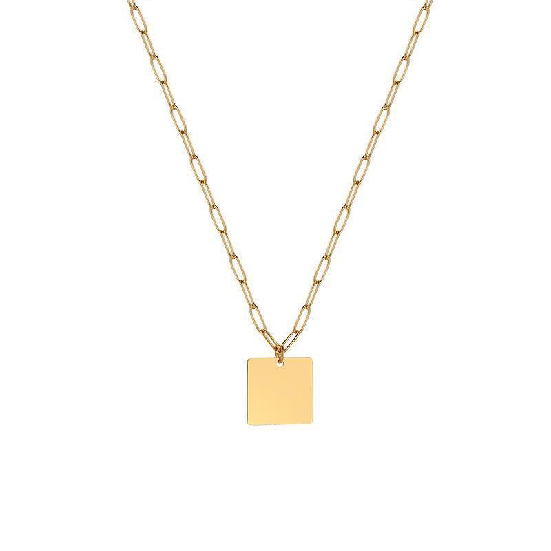 201 Stainless Steel Chain Material Wholesale Jewelry Simple Style Geometric 201 Stainless Steel Plating Stainless Steel Necklaces